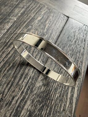 NEW Bangle Bracelet Channel Sterling Silver Plate